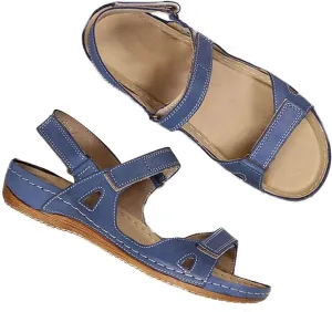 Womens Sandals Flat Arch Support Casual Open Toe Ankle Strap Sandal Soft Sole Comfortable Summer Beach Shoes