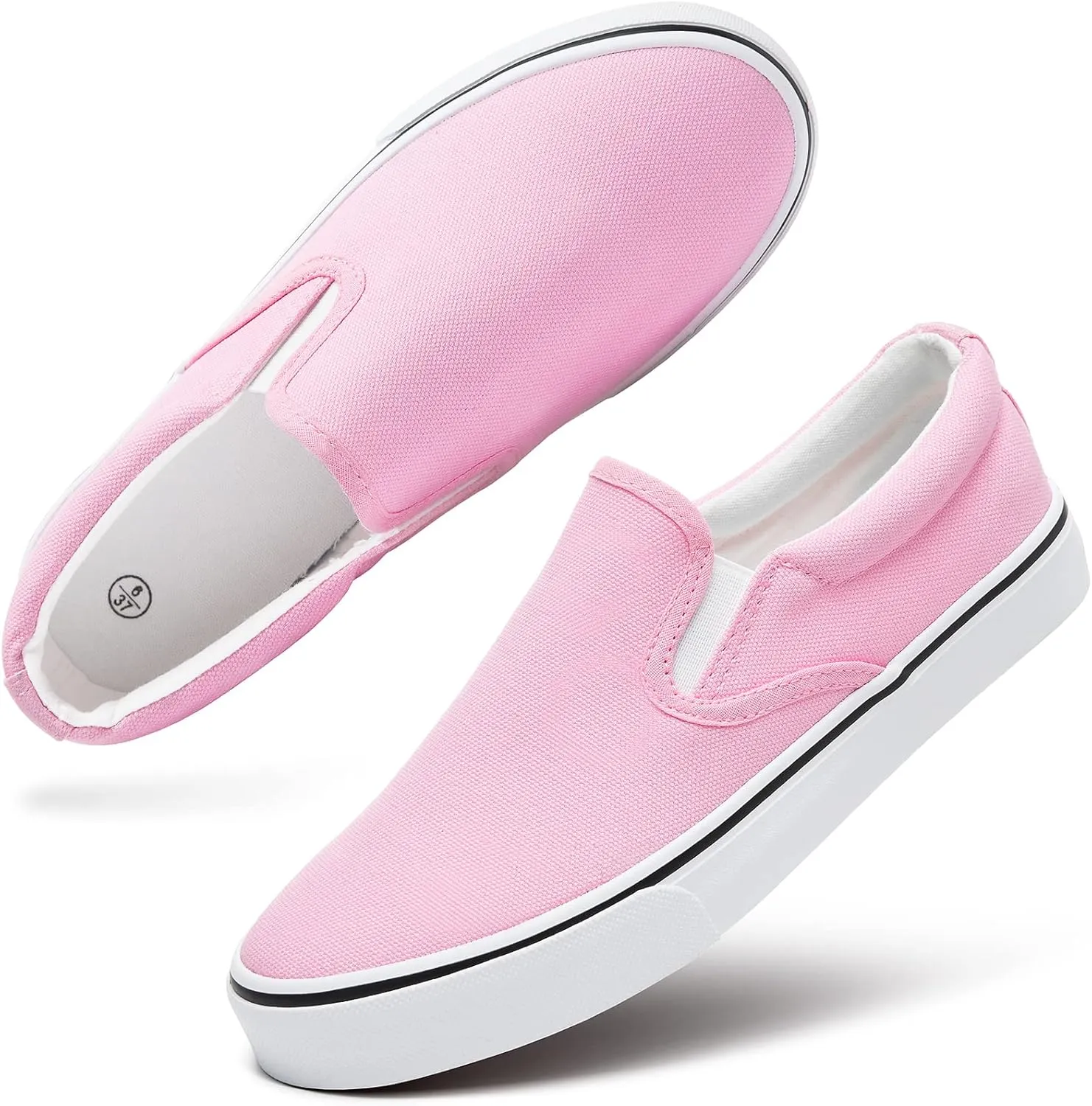 Women's Slip on Shoes Canvas Sneakers Loafers Non Slip Shoes Low Top Casual Shoes