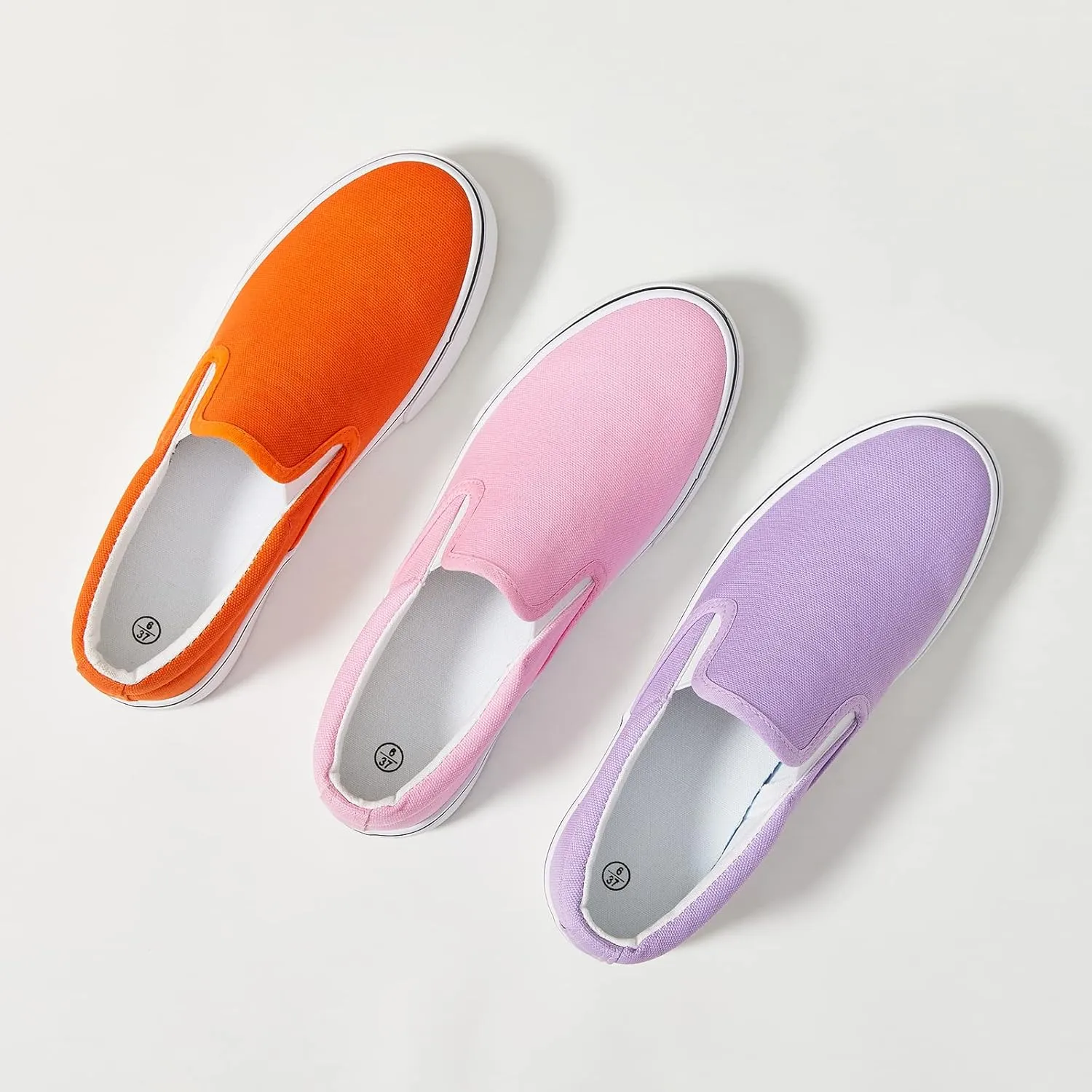 Women's Slip on Shoes Canvas Sneakers Loafers Non Slip Shoes Low Top Casual Shoes