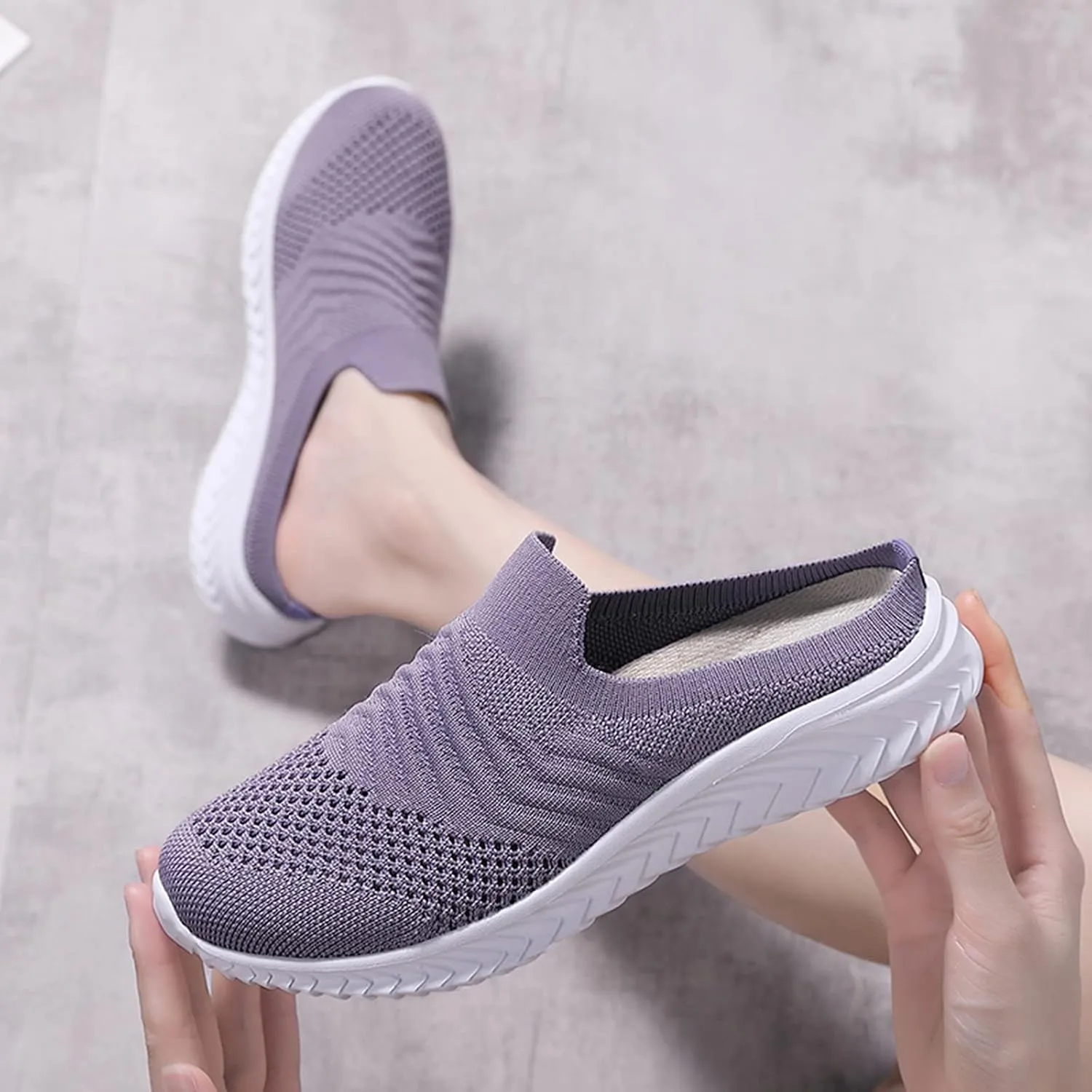 Womens Walking Tennis Shoes Lightweight Orthopedic Loafers Casual Breathable Sneakers Comfortable Mules Casual Garden Clogs