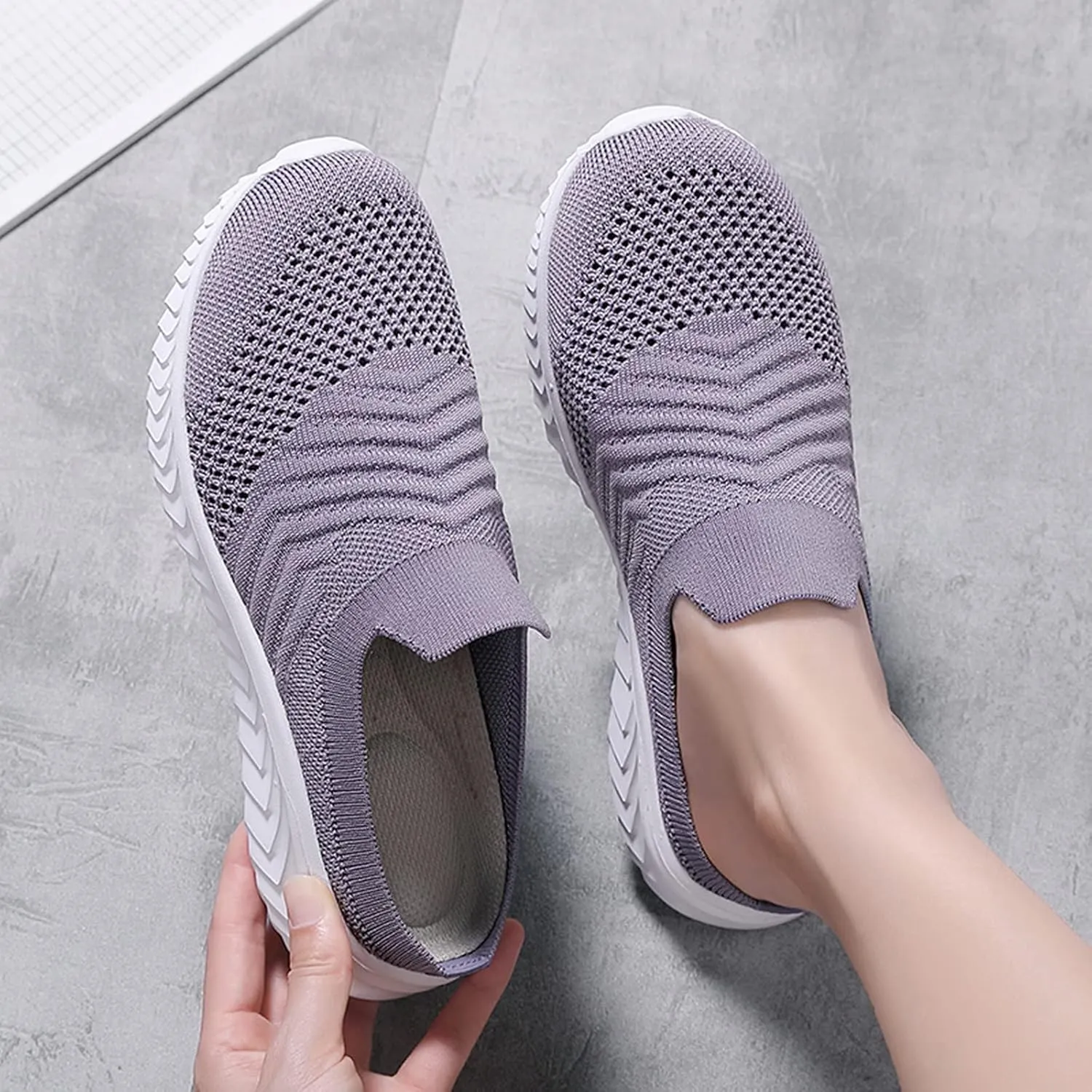 Womens Walking Tennis Shoes Lightweight Orthopedic Loafers Casual Breathable Sneakers Comfortable Mules Casual Garden Clogs