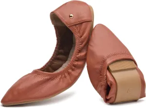 WONDERWAY Womens Foldable Ballet Flats, Comfortable Flat Breathable Ballet Shoes