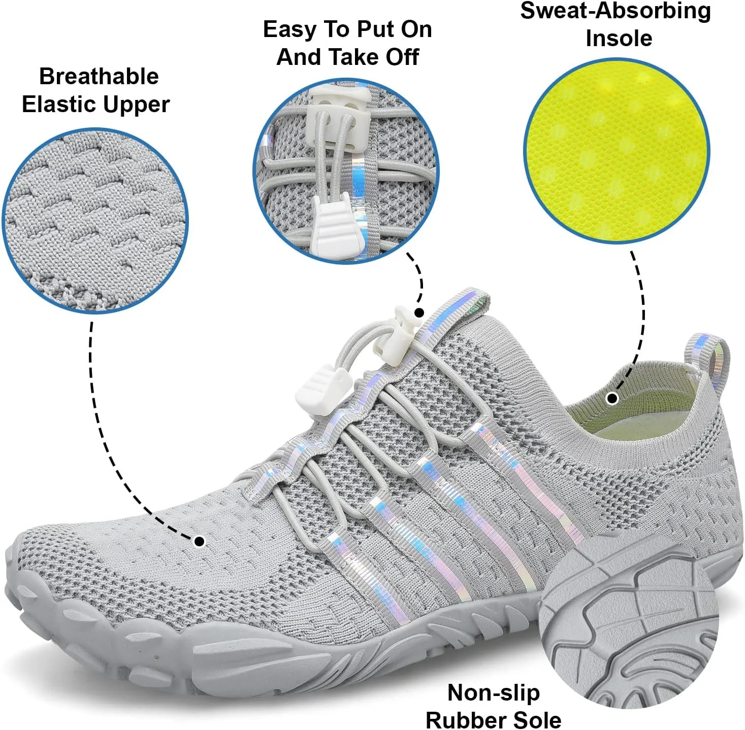 XIHALOOK Athletic Hiking Water Shoes Womens Mens Quick Dry Barefoot for Beach Walking Kayaking Surfing Training