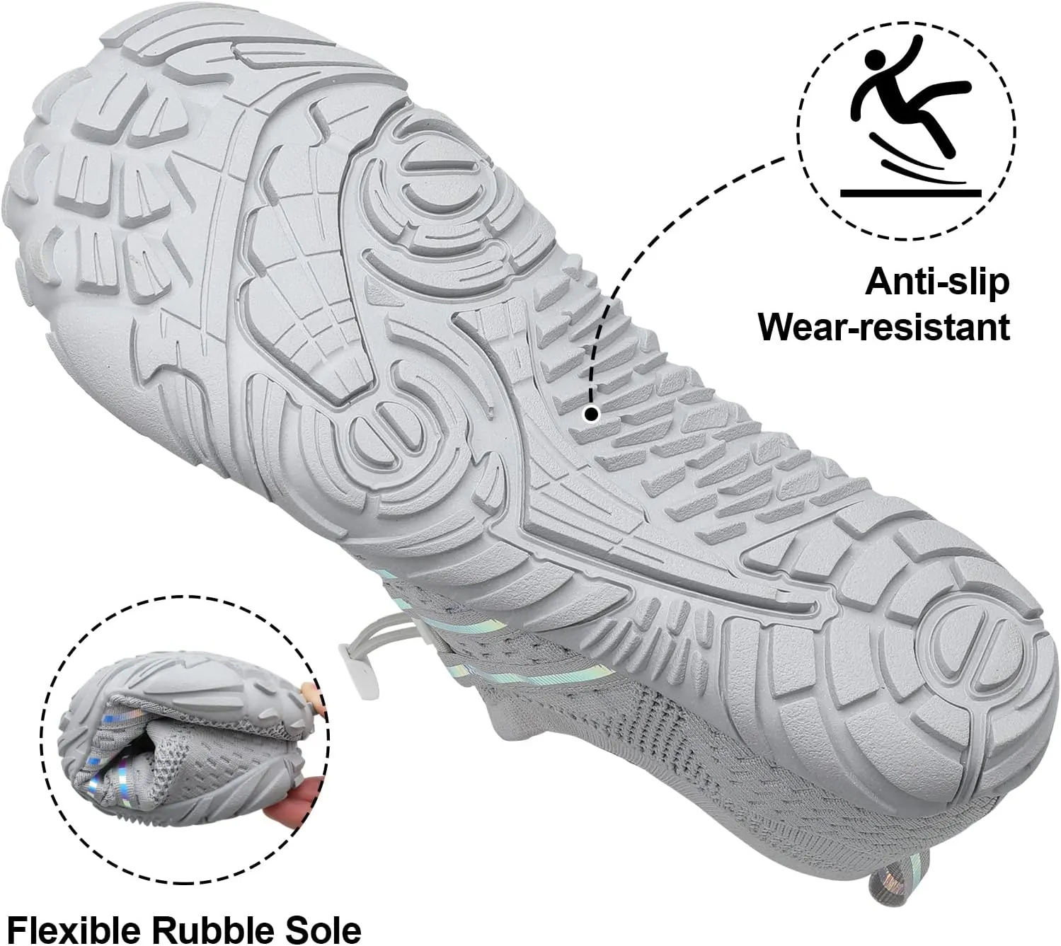 XIHALOOK Athletic Hiking Water Shoes Womens Mens Quick Dry Barefoot for Beach Walking Kayaking Surfing Training