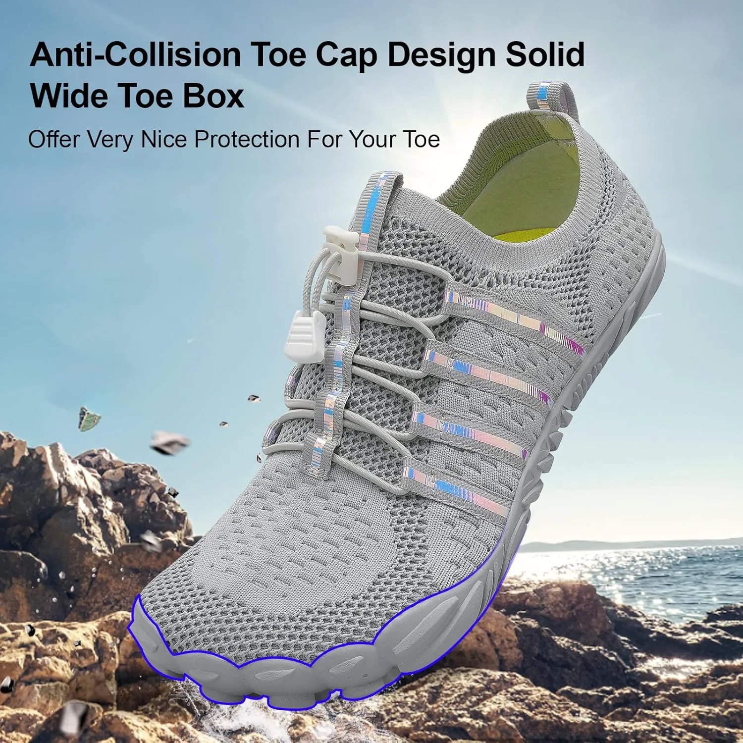 XIHALOOK Athletic Hiking Water Shoes Womens Mens Quick Dry Barefoot for Beach Walking Kayaking Surfing Training