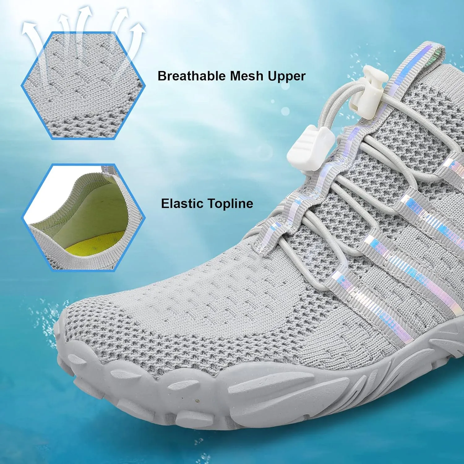 XIHALOOK Athletic Hiking Water Shoes Womens Mens Quick Dry Barefoot for Beach Walking Kayaking Surfing Training
