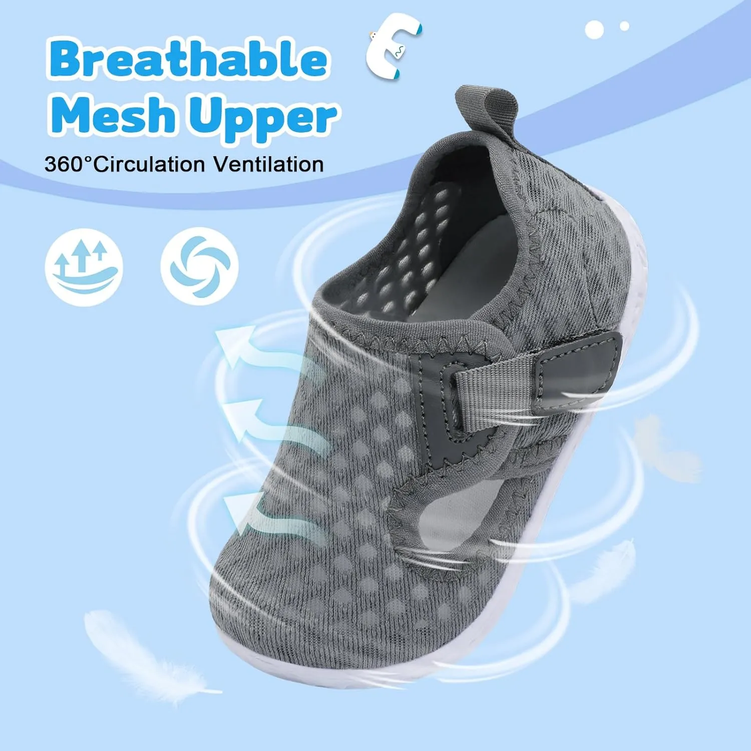 XIHALOOK Toddler Water Shoes for Boys Girls Kids Quick Dry Aqua Skin Barefoot for Beach Swim Pool River