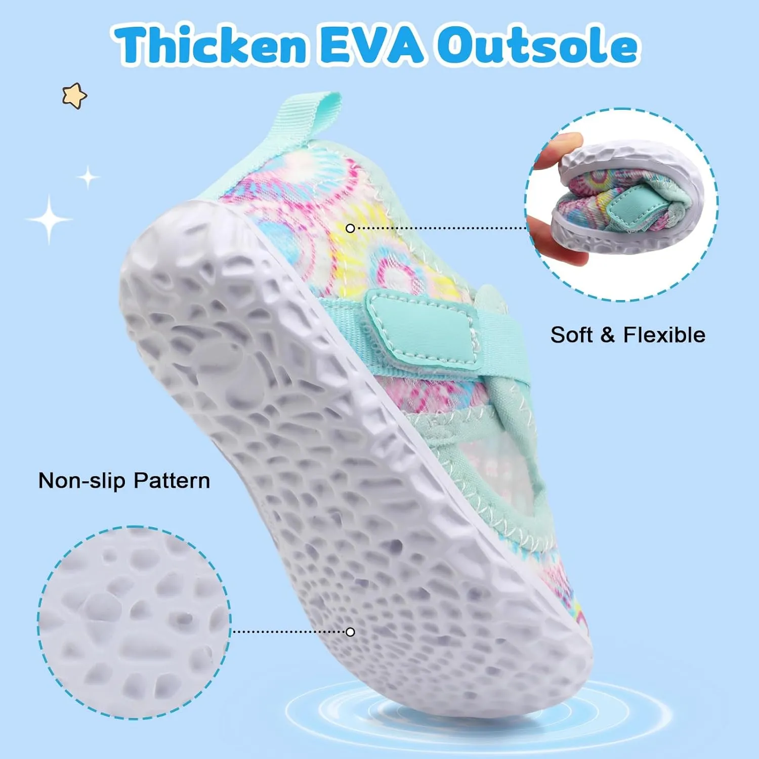 XIHALOOK Toddler Water Shoes for Boys Girls Kids Quick Dry Aqua Skin Barefoot for Beach Swim Pool River