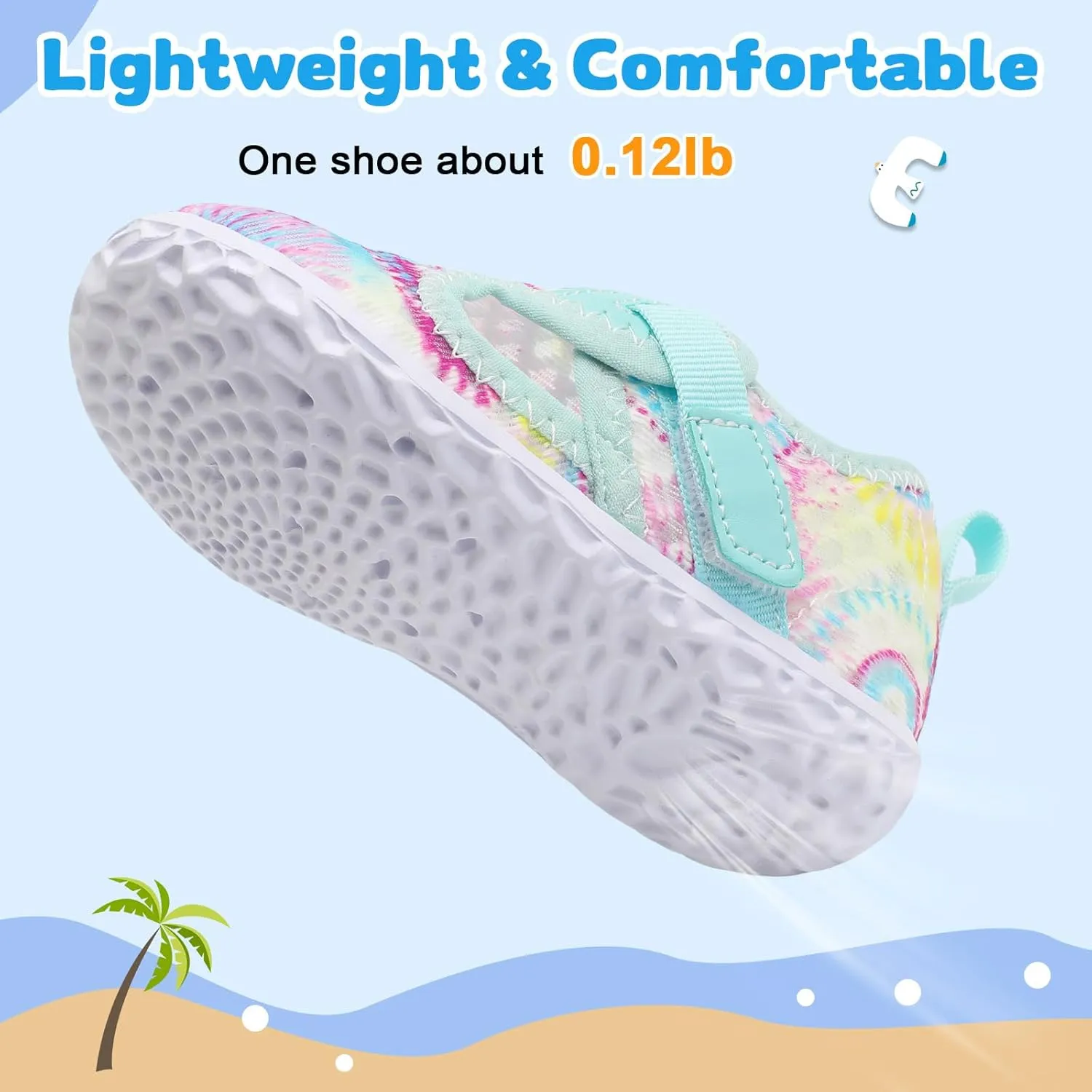 XIHALOOK Toddler Water Shoes for Boys Girls Kids Quick Dry Aqua Skin Barefoot for Beach Swim Pool River