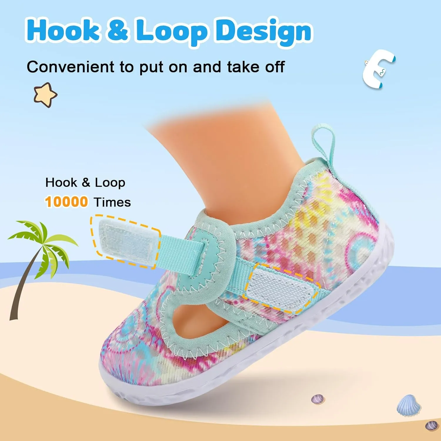 XIHALOOK Toddler Water Shoes for Boys Girls Kids Quick Dry Aqua Skin Barefoot for Beach Swim Pool River
