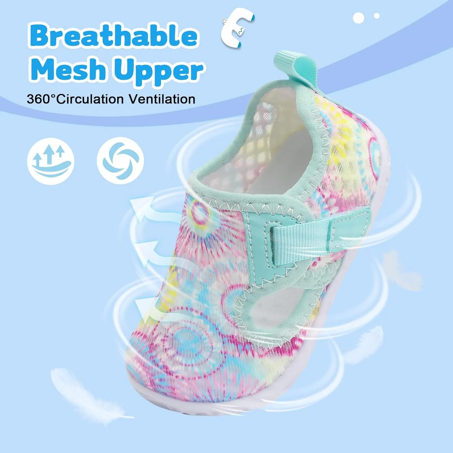 XIHALOOK Toddler Water Shoes for Boys Girls Kids Quick Dry Aqua Skin Barefoot for Beach Swim Pool River