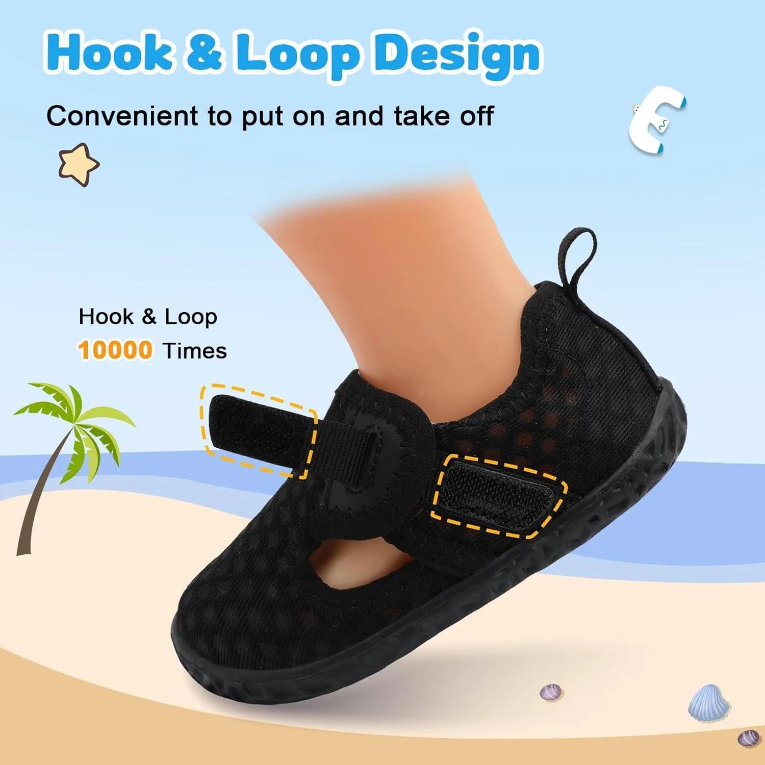 XIHALOOK Toddler Water Shoes for Boys Girls Kids Quick Dry Aqua Skin Barefoot for Beach Swim Pool River