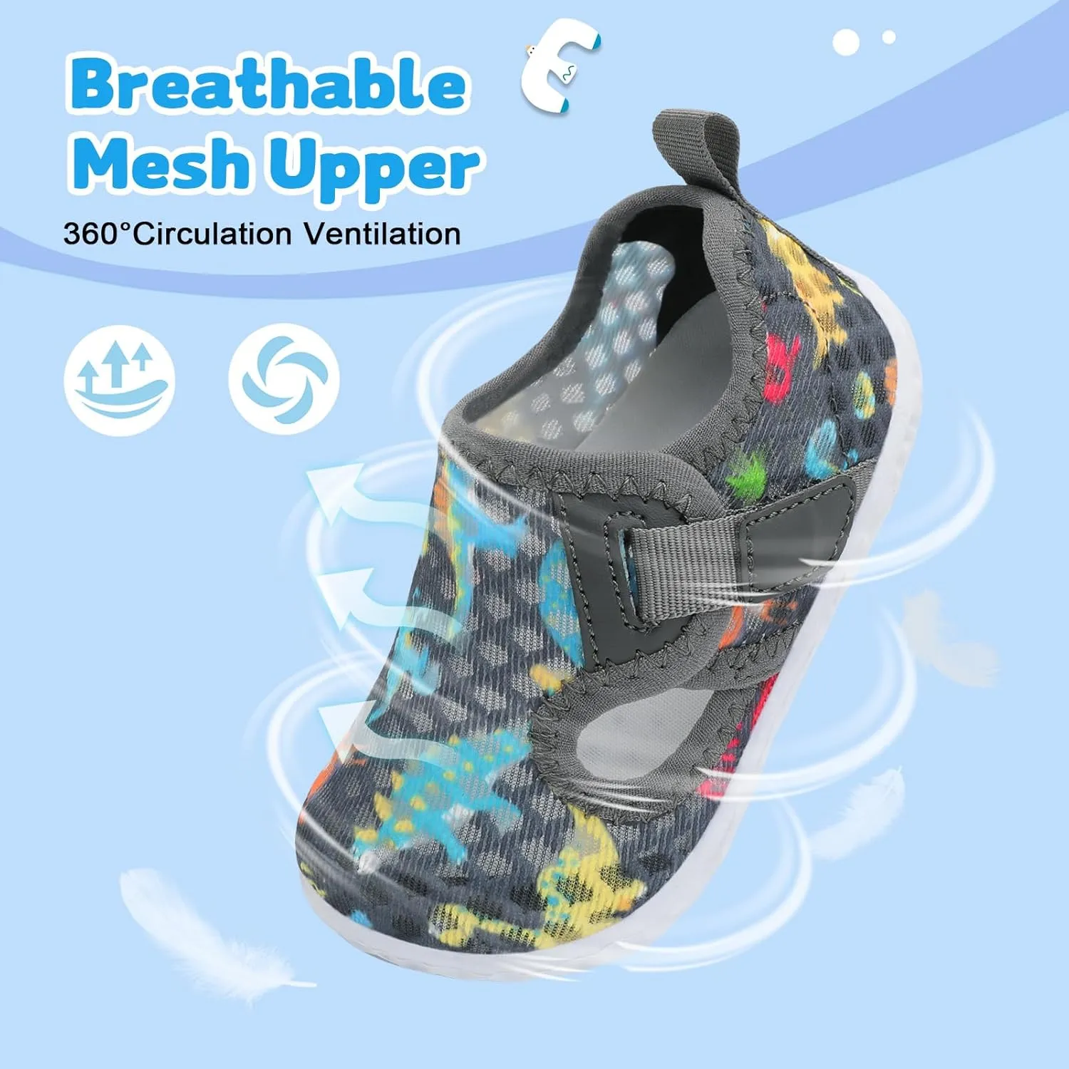 XIHALOOK Toddler Water Shoes for Boys Girls Kids Quick Dry Aqua Skin Barefoot for Beach Swim Pool River