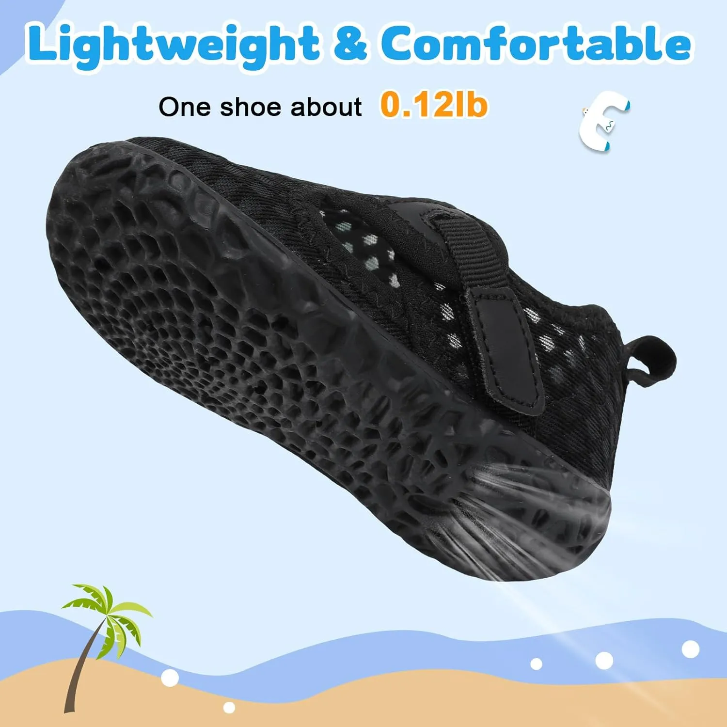 XIHALOOK Toddler Water Shoes for Boys Girls Kids Quick Dry Aqua Skin Barefoot for Beach Swim Pool River