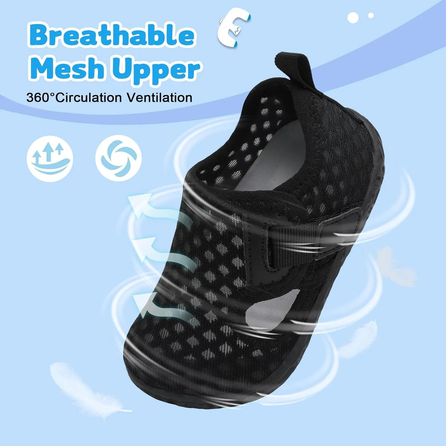 XIHALOOK Toddler Water Shoes for Boys Girls Kids Quick Dry Aqua Skin Barefoot for Beach Swim Pool River