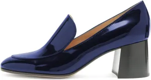 XYD Women Classic Closed Round Toe Loafers Mid Chunky Block Heel Slip On Pumps Comfy Walking Daily Outdoor Office Shoes