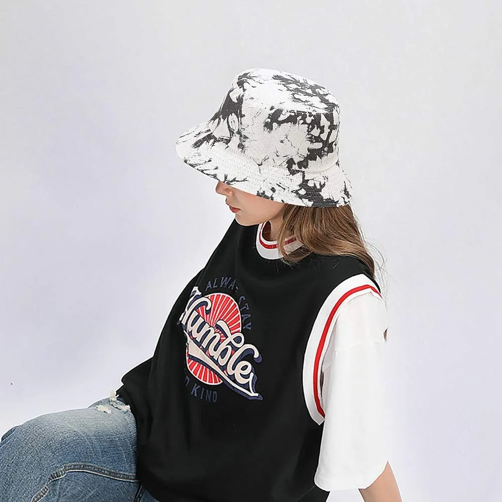 XYIYI Cute Bucket Hat Beach Fisherman Hats for Women, Reversible Double-Side-Wear