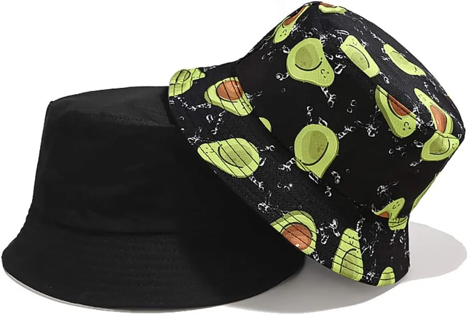 XYIYI Cute Bucket Hat Beach Fisherman Hats for Women, Reversible Double-Side-Wear