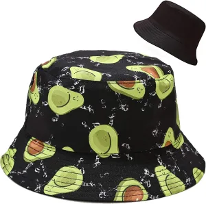XYIYI Cute Bucket Hat Beach Fisherman Hats for Women, Reversible Double-Side-Wear