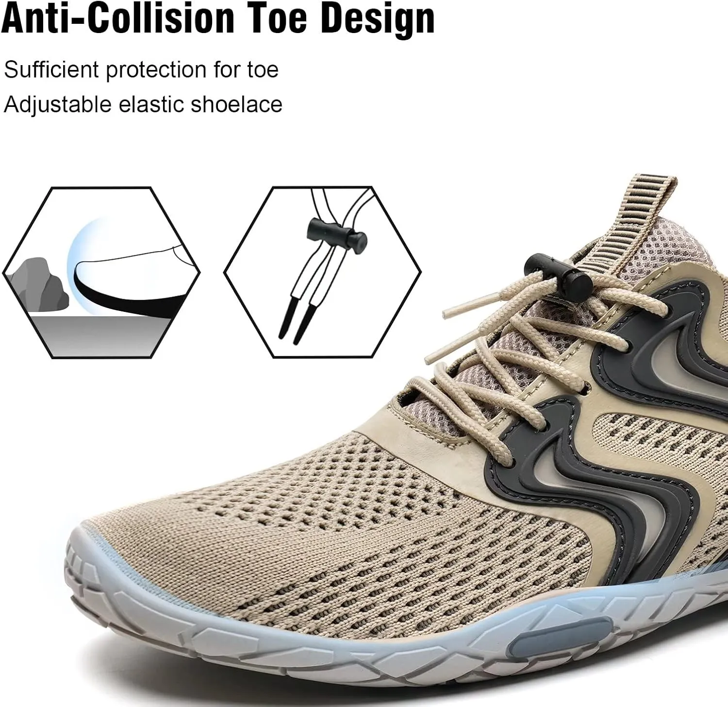 YALOX Water Shoes Men's Women's Swim Shoes Outdoor Beach Barefoot Quick-Dry Aqua Pool Socks Swimming Yoga Surfing Exercise