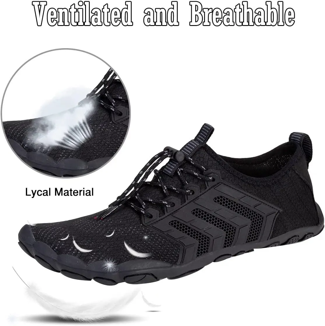 YALOX Water Shoes Men's Women's Swim Shoes Outdoor Beach Barefoot Quick-Dry Aqua Pool Socks Swimming Yoga Surfing Exercise