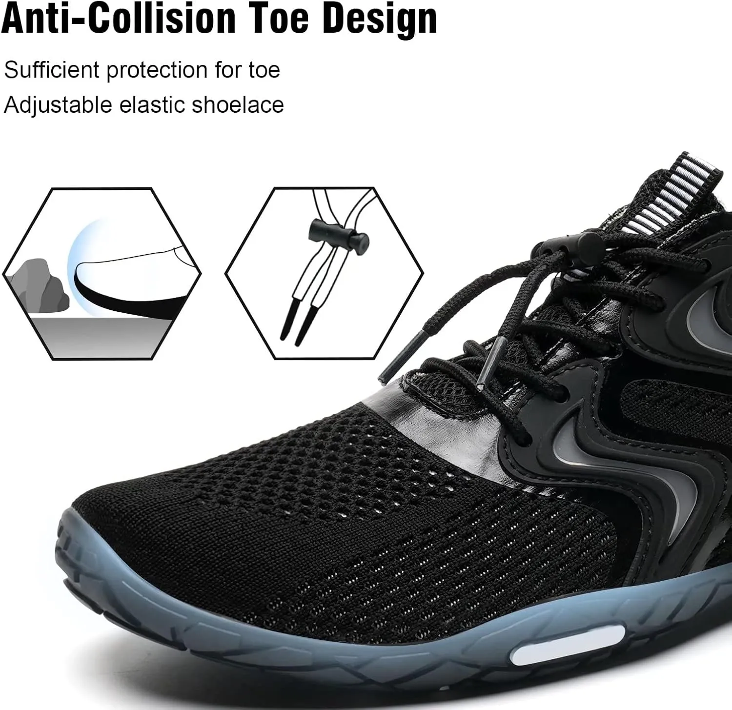 YALOX Water Shoes Men's Women's Swim Shoes Outdoor Beach Barefoot Quick-Dry Aqua Pool Socks Swimming Yoga Surfing Exercise