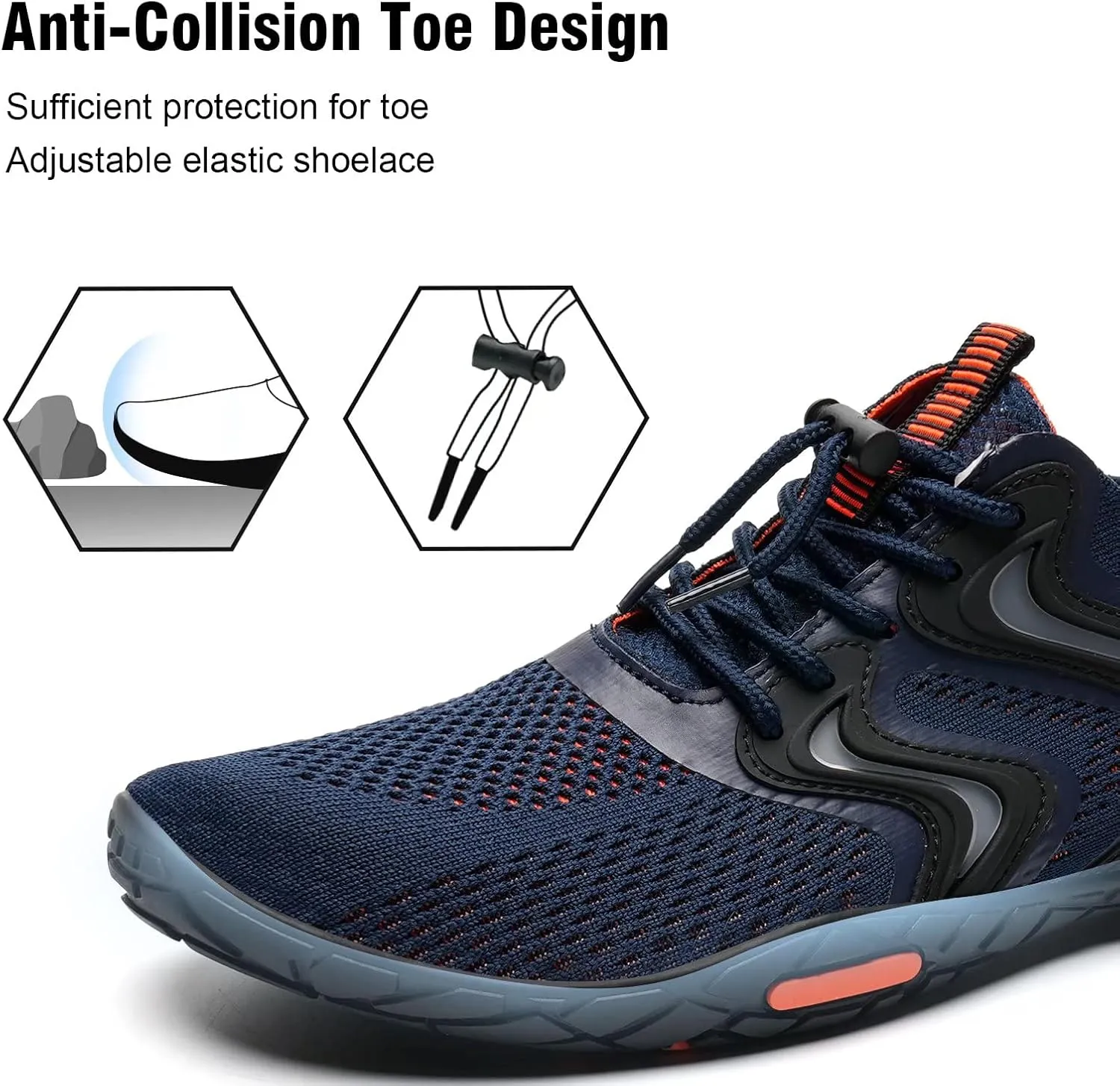 YALOX Water Shoes Men's Women's Swim Shoes Outdoor Beach Barefoot Quick-Dry Aqua Pool Socks Swimming Yoga Surfing Exercise