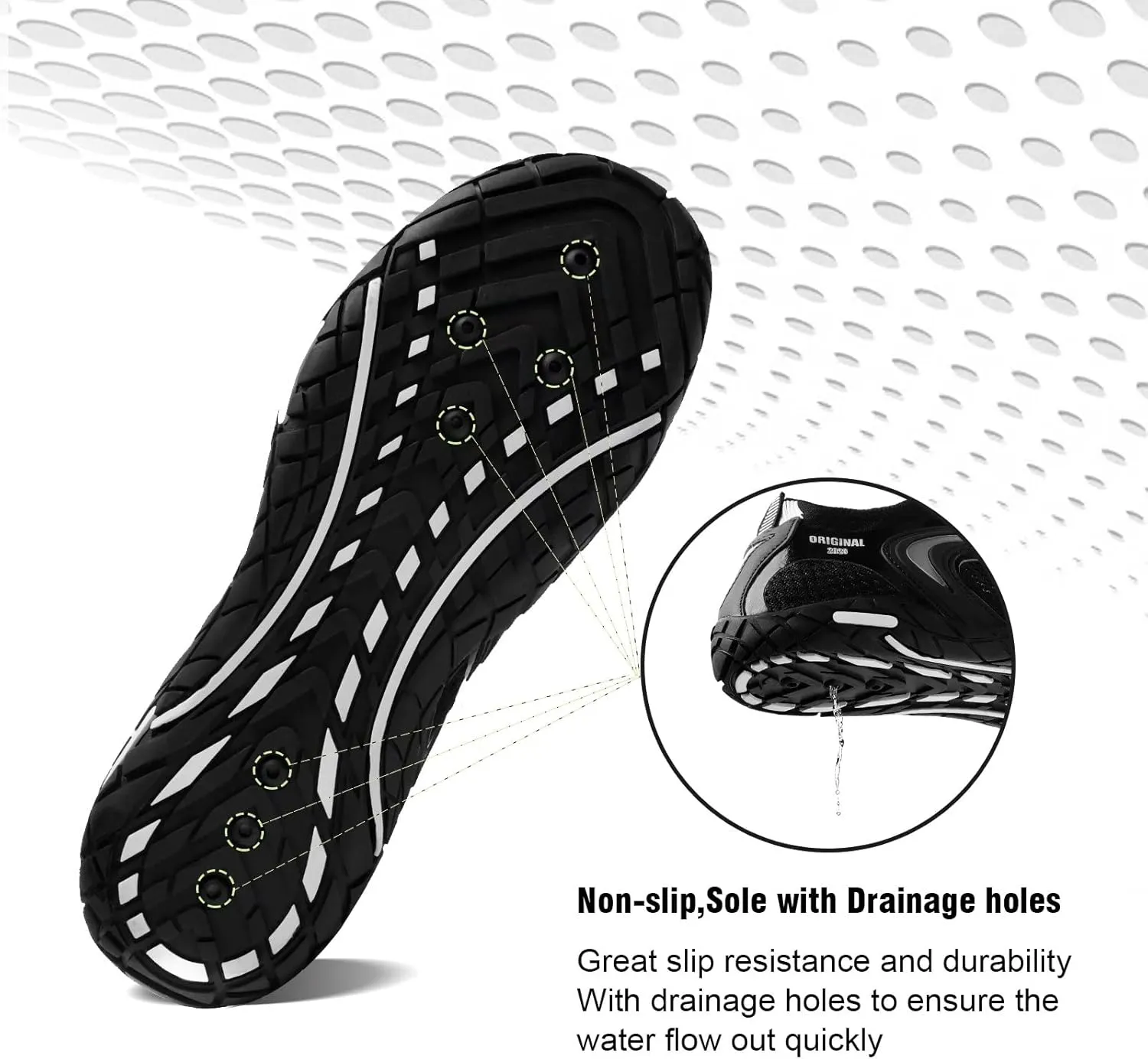 YALOX Water Shoes Men's Women's Swim Shoes Outdoor Beach Barefoot Quick-Dry Aqua Pool Socks Swimming Yoga Surfing Exercise