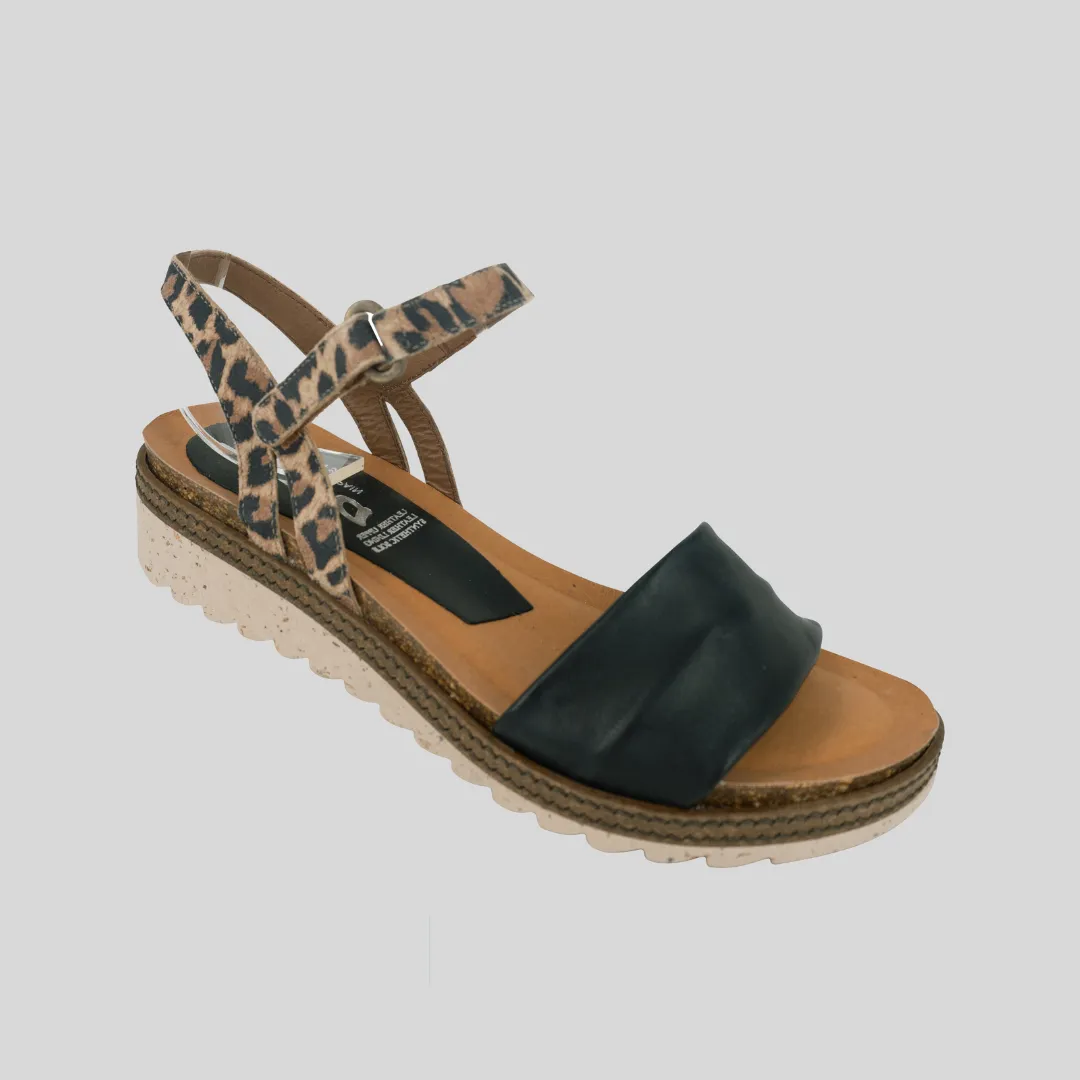 Zeta Louise - Black/Leopard