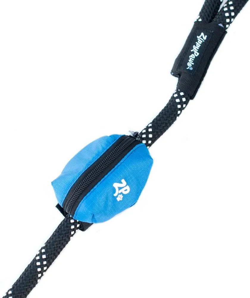 ZippyPaws Dog Poop Bag Holder Leash Attachment (Glacier Blue)