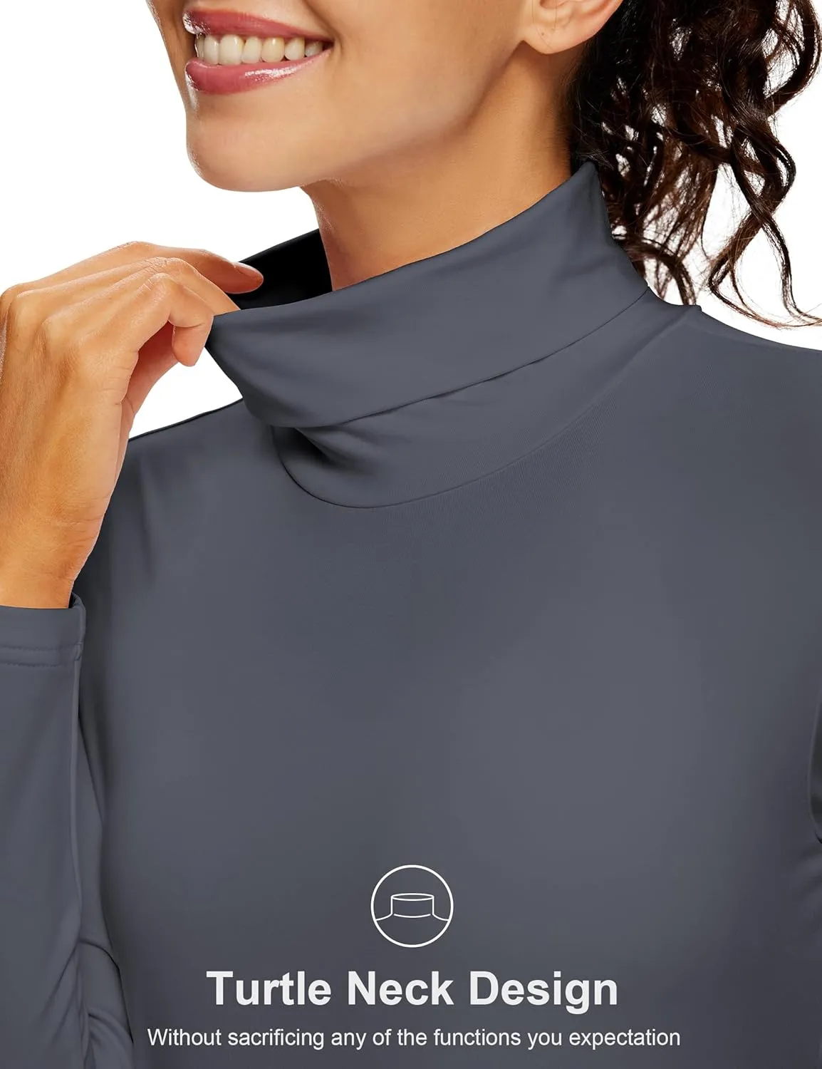 ZUTY 3 Pack Turtleneck Long Sleeve Shirts Thermal Underwear for Women Long Johns Winter Clothes Warm Base Layer Tops