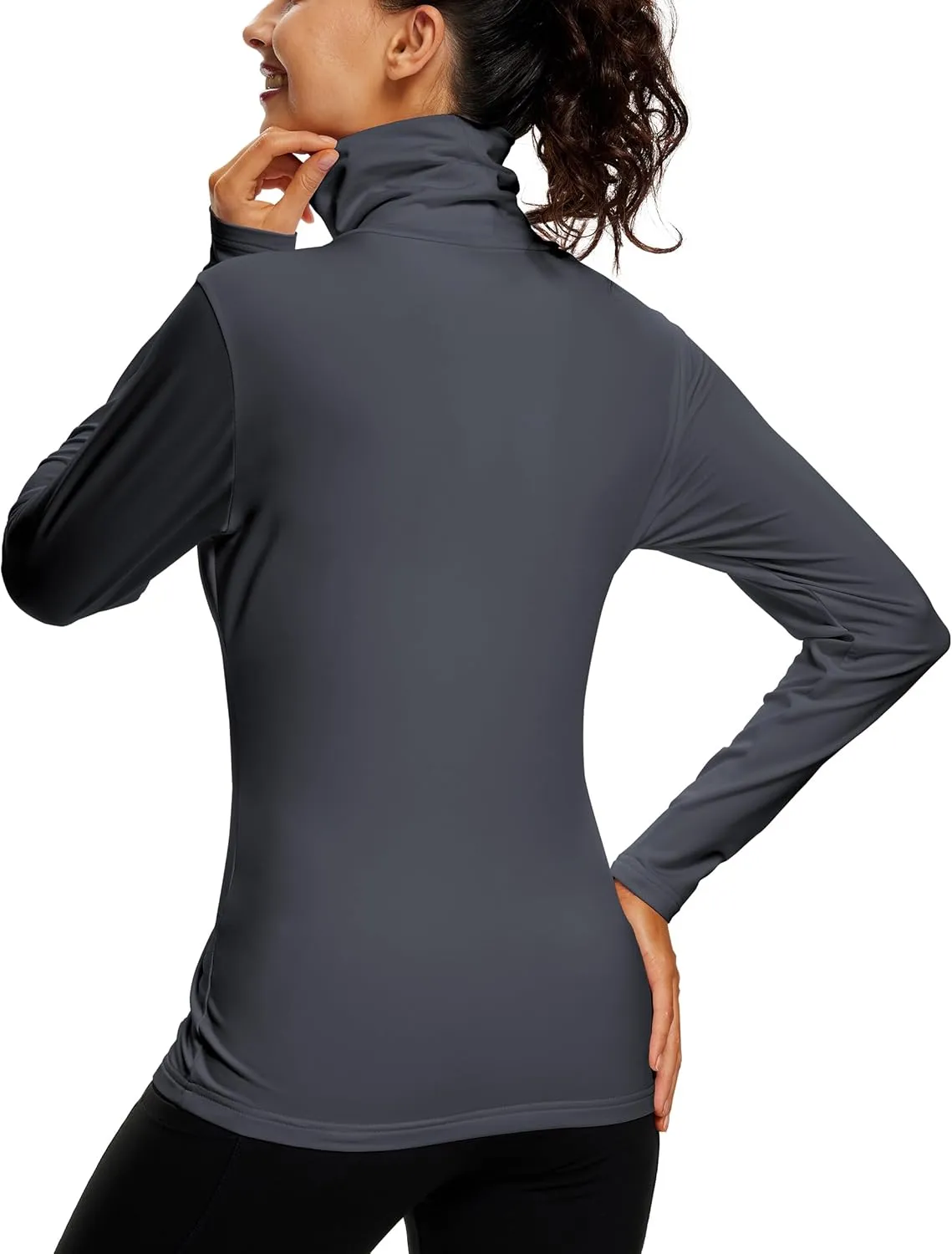 ZUTY 3 Pack Turtleneck Long Sleeve Shirts Thermal Underwear for Women Long Johns Winter Clothes Warm Base Layer Tops